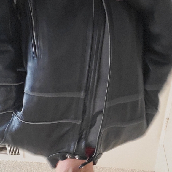 Like new- Unik Cafe racer style leather jacket sz 42 - Picture 11 of 11